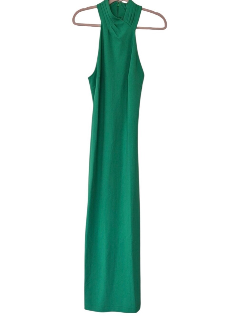 NWT Rachel Roy Size XL Bright Green Halter Maxi Dress Sleeveless Formal Evening